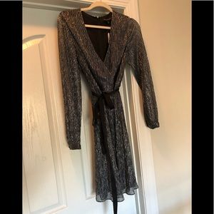 Banana Republic Black Lame Dress NWT Size 8